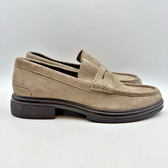 Aldo Mens Tucker Penny Loafers US 8 EU 41 Taupe Beige Suede Slip On NWOB main image 11